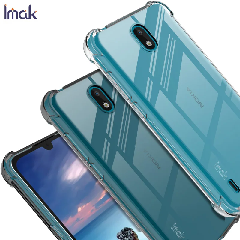 

Imak TPU Frosted Soft Silicone Shockproof Airbag Case for Nokia 1.3 Case Matte Black Back Cover Case
