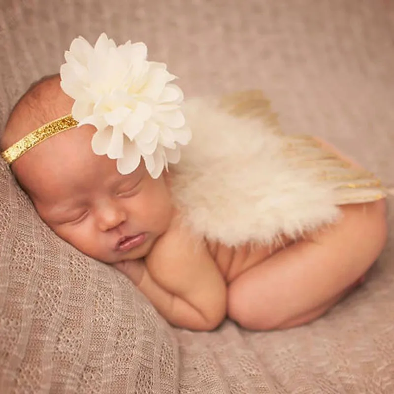 Реквизит для фотосессии новорожденных милый комплект малышей с крыльями ангела