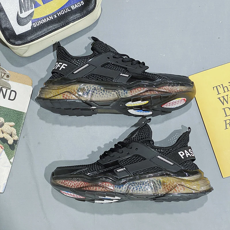 

Кроссовки мужские сетчатые для спорта и отдыха, Повседневная Уличная модная обувь, легкие, черные, красные, повседневные, весна-лето