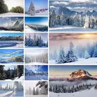 Фон для фотосъемки зимняя снежная сцена 2 размера, виниловый детский фон, тканевый фон для фотостудии, декор для рождественской вечеринки