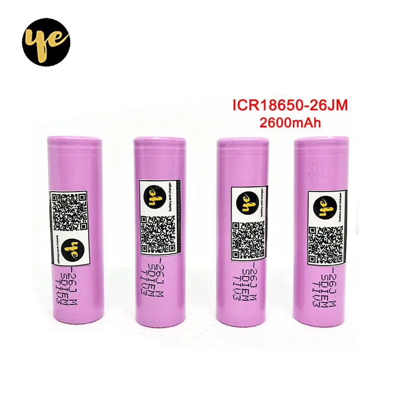 (4 шт.) абсолютно новый оригинал для Samsung ICR18650-26JM 26JM 18650 2600mah 3 7 V литий-ионный