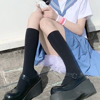 ladies summer japanese lolita solid color short tube calf socks female thin section breathable