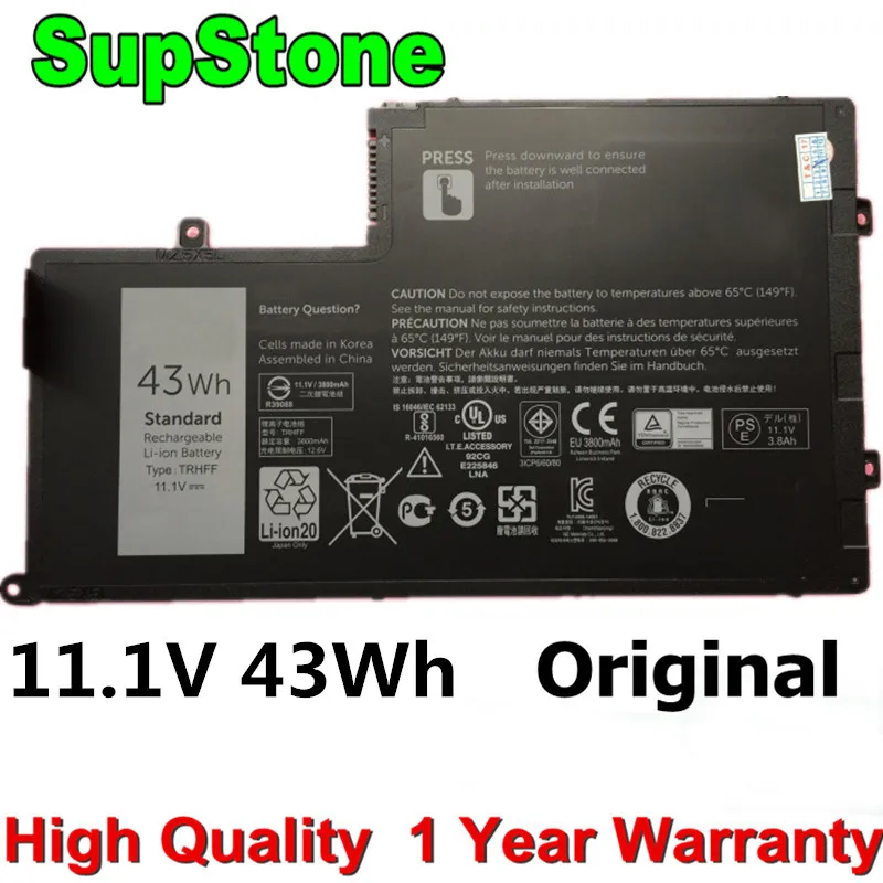 Оригинальный аккумулятор SupStone 11 1 В 43Wh TRHFF для Dell Inspiron 5547 5545 5548 5447 5445 5448 14 15 3450 3550 1V2F6