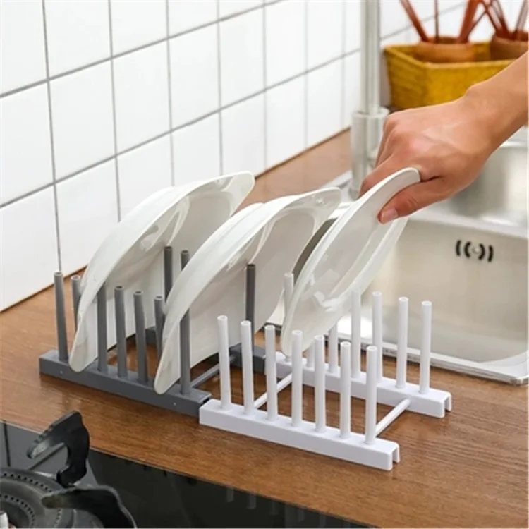 

Kitchen Storage Plate Pot Lid Rack Dishes Draining Pan Bowl Chopsticks Holder Removable Desktop Kitchenware Organizer
