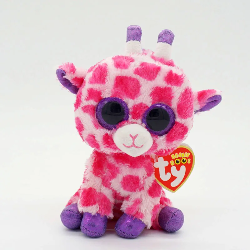 

Ty милая кукла с розовым узором Пятнистый Жираф Плюшевые игрушки украшения для шкафа украшения подарки для детей 15 см