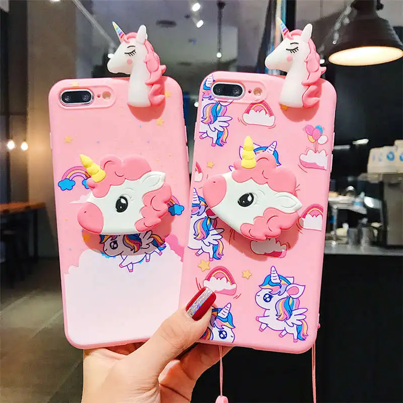 Мягкий чехол с мультяшным розовым единорогом для OPPO F9 F5 F11 Pro Reno K3 A3 A5 A37 A39 A57 A59 A71 A79