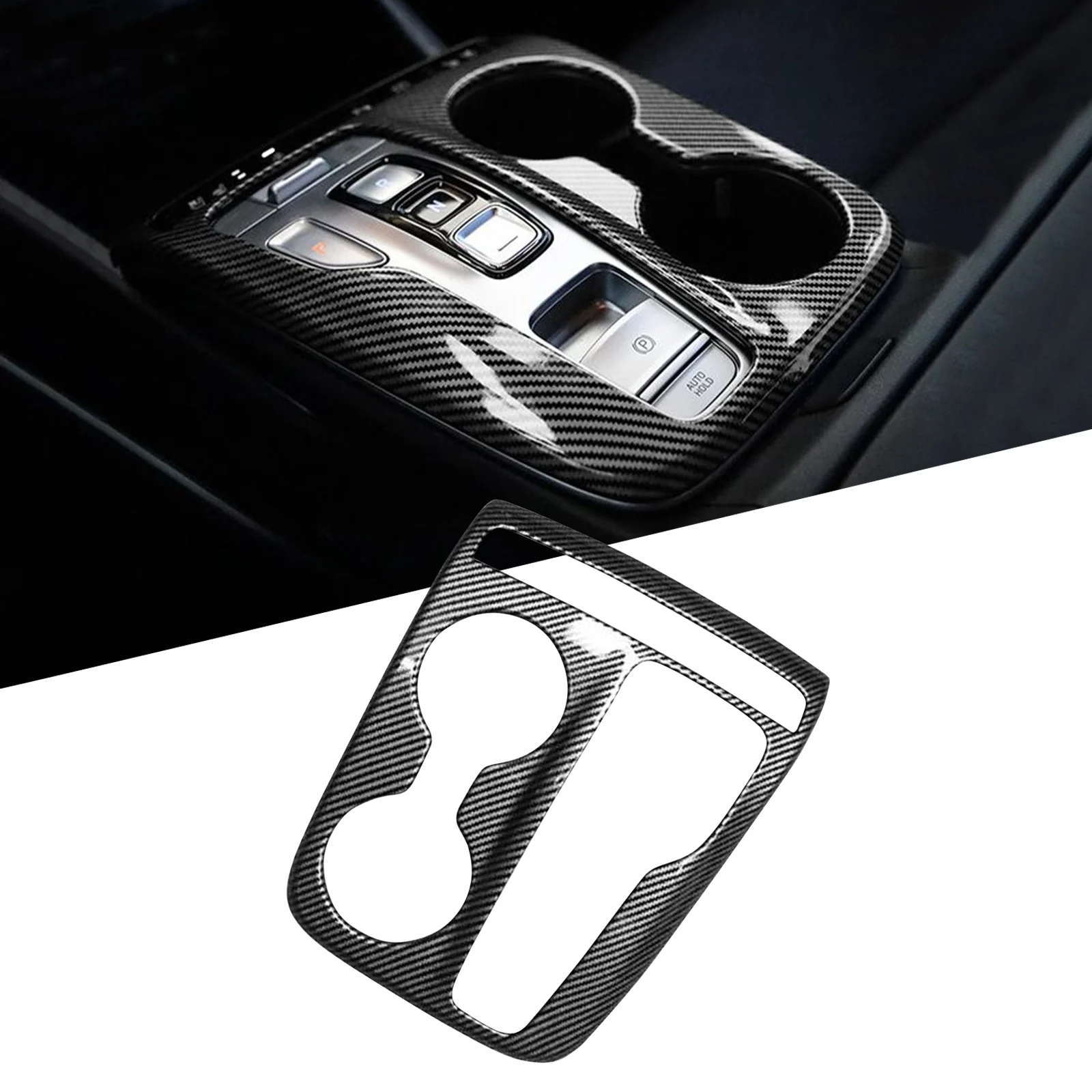 

LFOTPP Car Carbon Fiber Panel Cover For Tucson NX4 2021 Central Control Gear Shift Box Auto Interior Styling Accessories 1 Pc