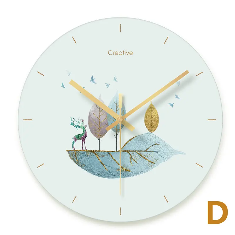 3033 Wall Clock Nordic Household Mute Living Room Bedroom Minimalist Modern Decorative Wall Watch 14 Inch Quartz Round Clocks - Цвет: 3033