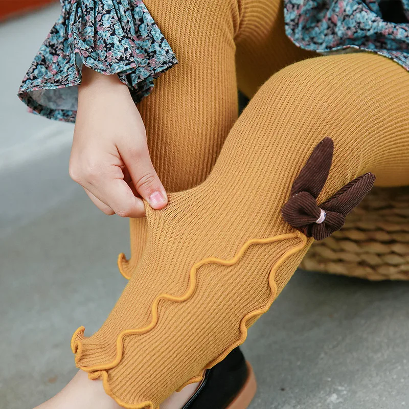 Новинка 2019 года сезон осень зима детские леггинсы От 0 до 7 лет девочек в виде ушей