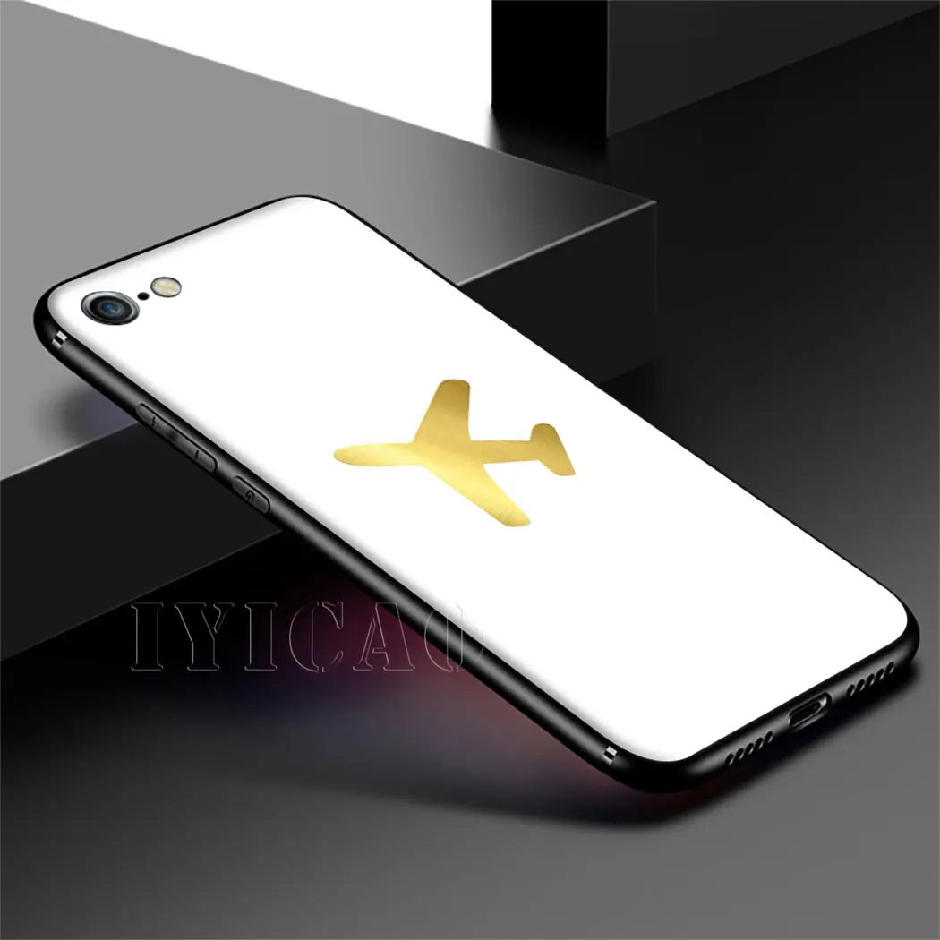 Роскошный мягкий силиконовый чехол IYICAO Airplane для iPhone 11 Pro Max XR X XS 6 6S 7 8 Plus 5 5S SE |