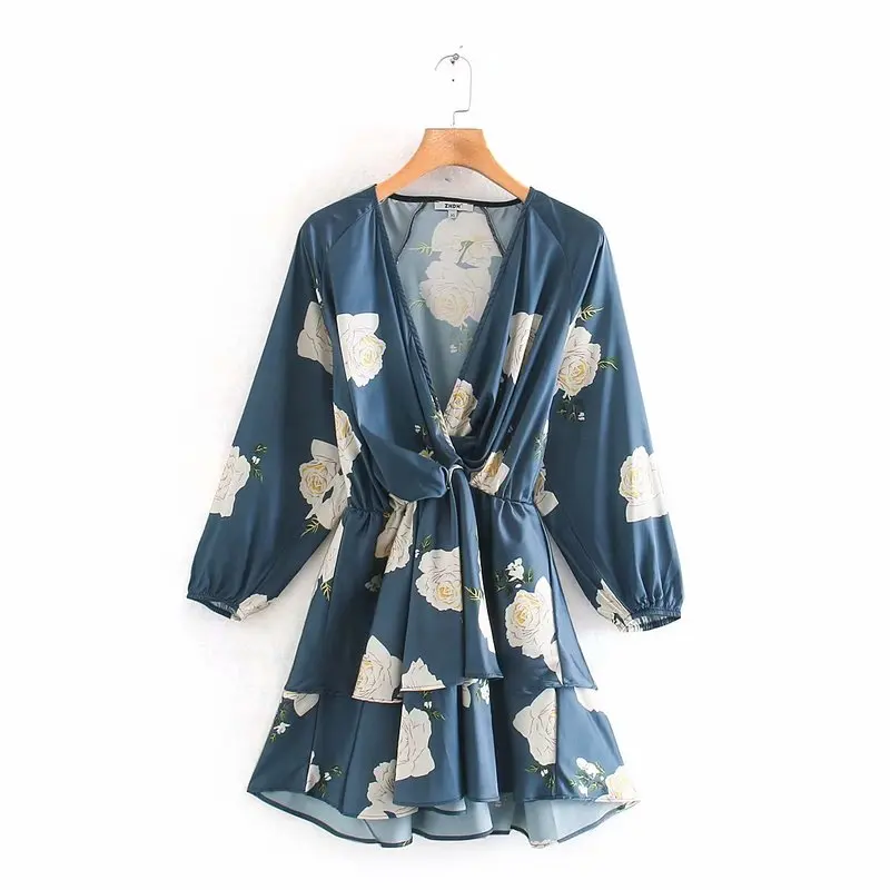 Многослойное декоративное Платье с принтом в европейском и американском стиле