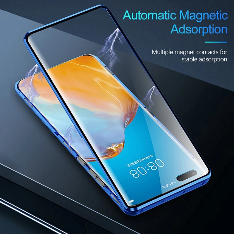 Магнитный абсорбирующий металлический чехол для Huawei Mate 30 20 P30 Pro Nova 6 5 Honor