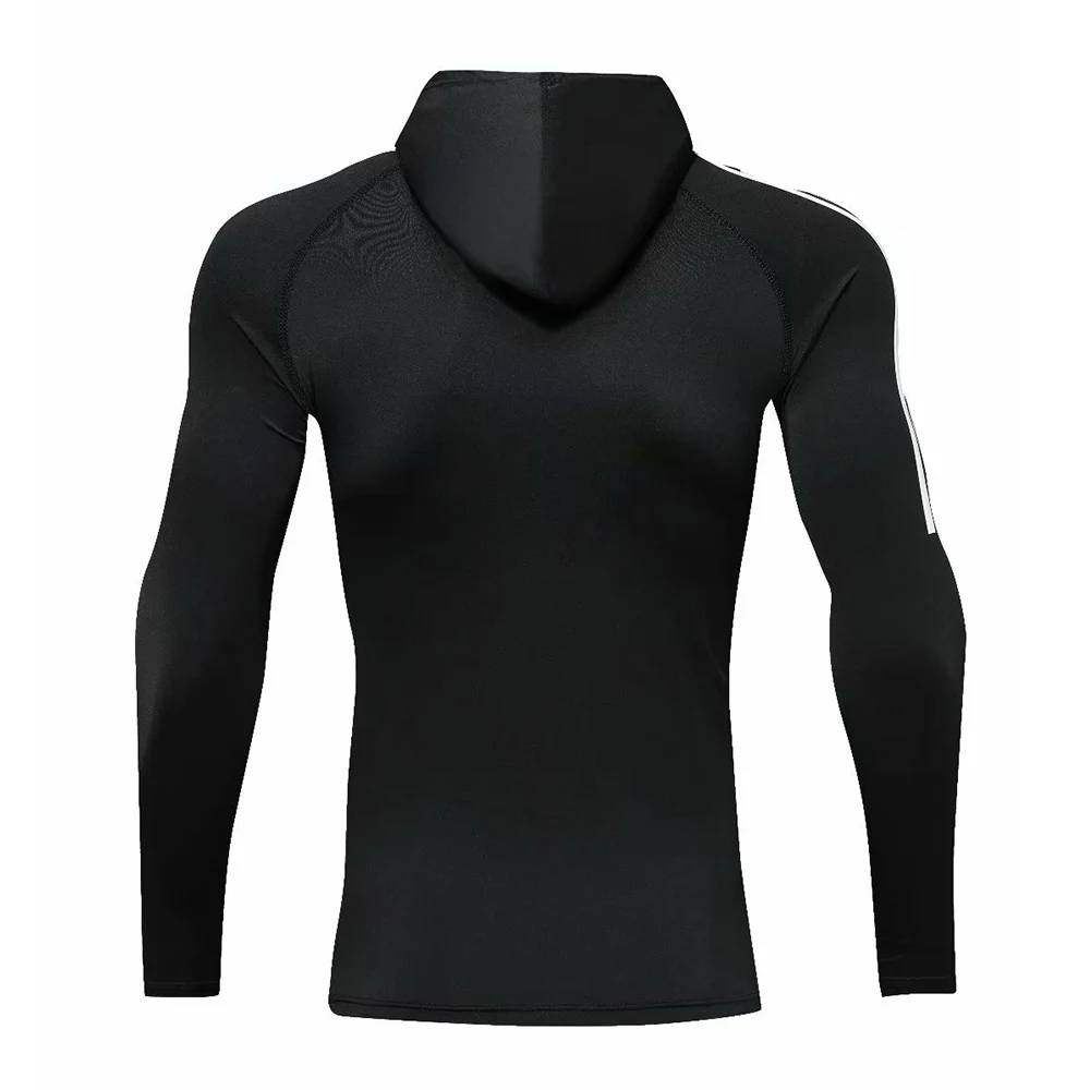 Футболка мужская компрессионная с длинными рукавами и 3D принтом|Беговые