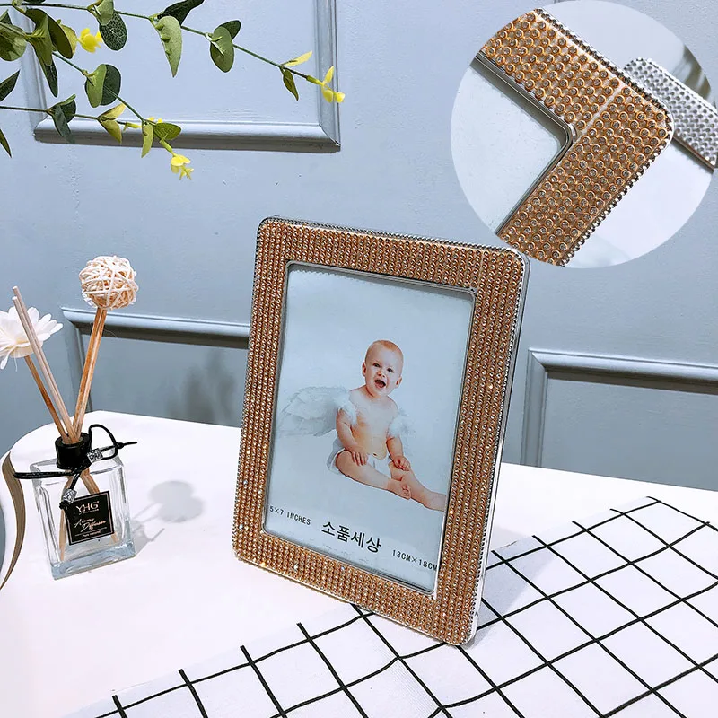 Хорошее качество Роскошная рамка для фотографий металлическая фоторамка с