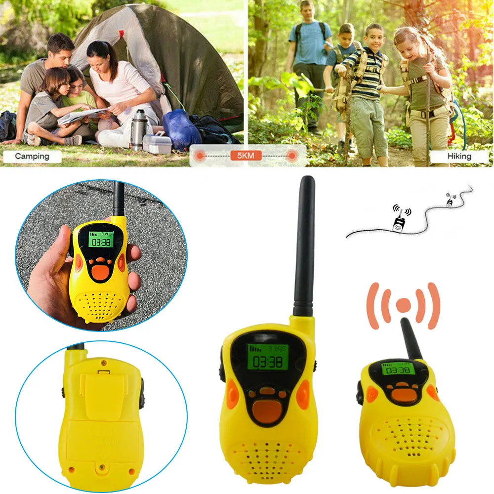 

2 шт./лот Walkie Talkie дети Walkie-talkies мини двухсторонняя радиостанция PMR детский подарок/для семейного использования/Кемпинг 80-100 м приемопередатчи...