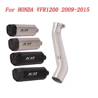 escape motorcycle exhaust mid link tube and 51mm vent pipe stainless steel exhaust system for honda vfr1200 2009 2015