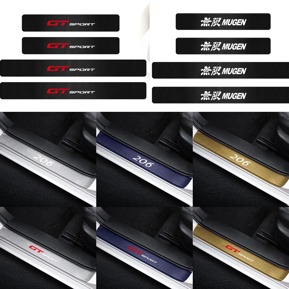 

3D Carbon Fiber Door Threshold Sill Sticker Anti-Kicked Scratch Protection Accessories For AMG Mercedes Benz BMW E53 TOYOTA RAV4