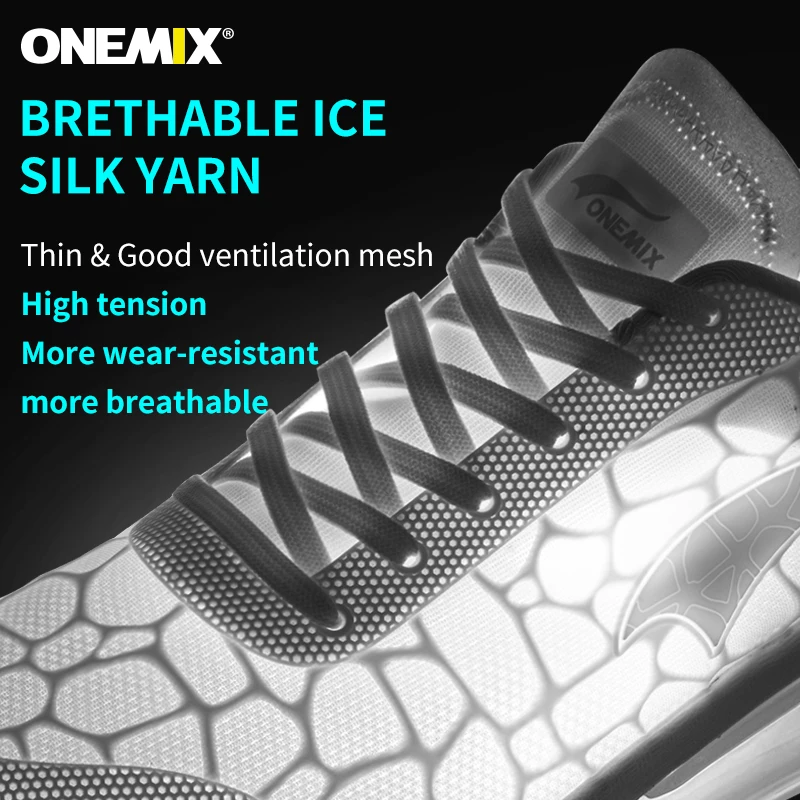 ONEMIX Air Спортивная обувь для мужчин кроссовки женские черные дышащие прогулочные