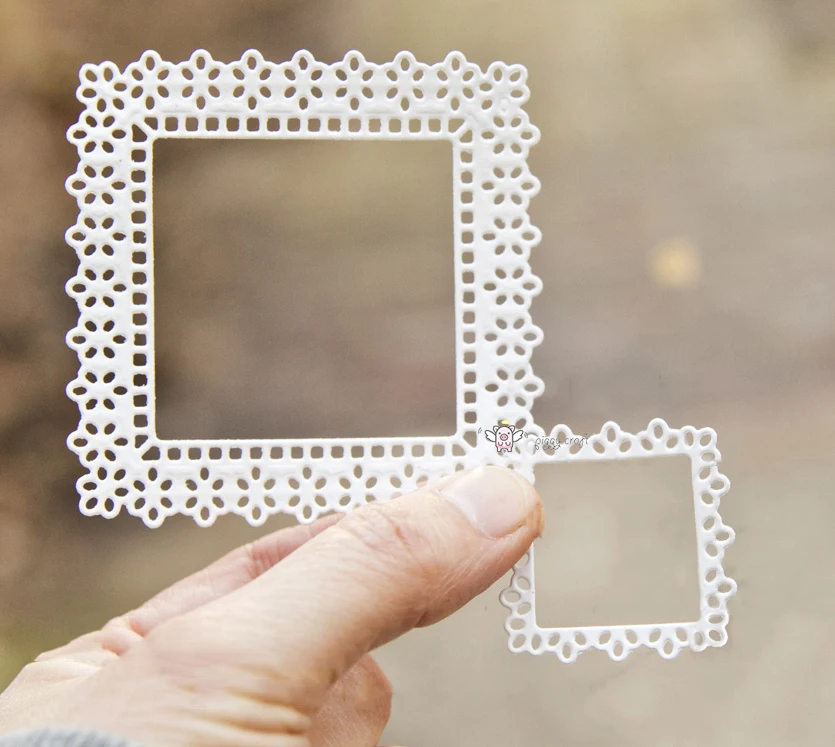 Металлические Вырубные штампы форма для вырезания кружевные цветы квадратная