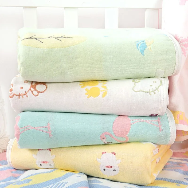 

Летнее Детское тонкое одеяло, одеяло для новорожденных, Марлевое одеяло, банное полотенце для детей, детские одеяла, шесть слоев Марли, мягк...