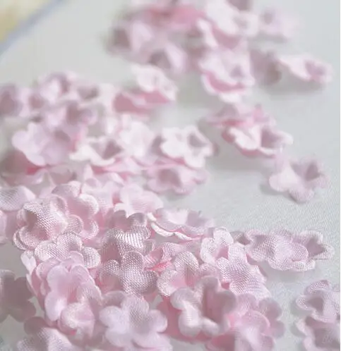 Pink 100 шт 23 цвета розовый DIY ручной работы 3D цветок свадебное платье ингредиенты пирографический Eugen пряжа головные уборы материалы RS338 - Цвет: Pink