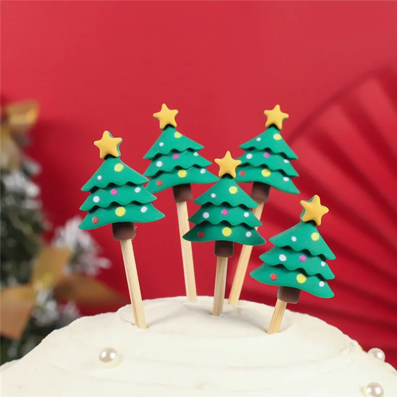 Рождественское украшение для торта фотообои топпер с Санта-Клаусом новинка 2022