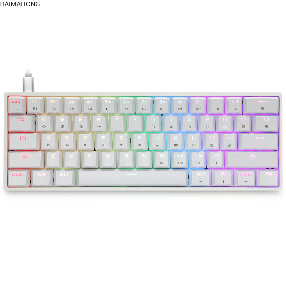 

Механическая клавиатура SKYLOONG GK61 SK61, 61 клавиша, USB Проводная игровая механическая клавиатура со светодиодной подсветкой по оси