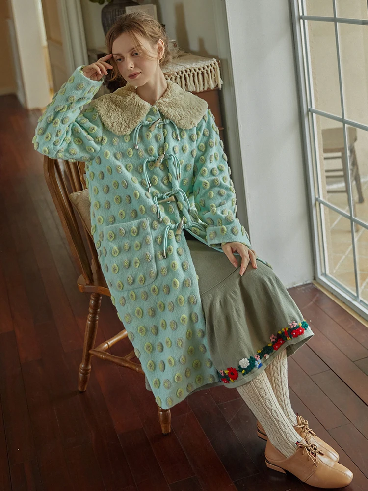 Осенне-зимнее пальто женская корейская мода свежая шерстяная куртка в стиле