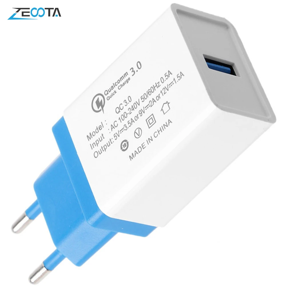 Зарядное устройство для мобильного телефона, USB, электрическое настенное зарядное устройство, смарт, быстрая зарядка, 3,0, портативная зарядка для Andriod huawei, samsung, Xiaomi Phone
