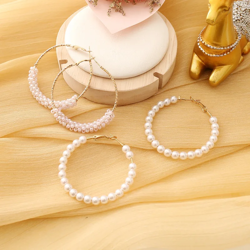 

New Punk Style Pearl Earrings For Women Fashion Trend Earrings