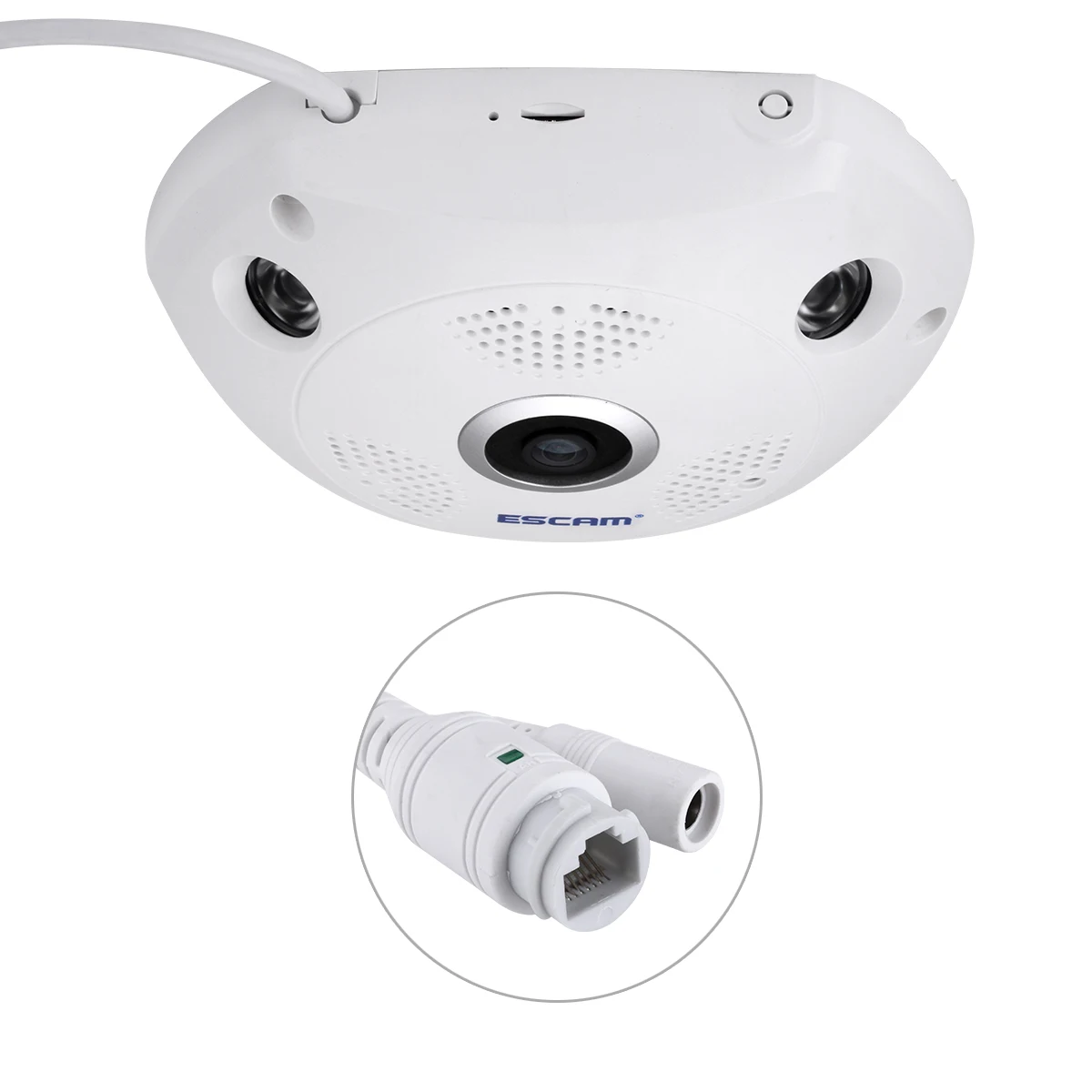 ESCAM Акула QP180 960P IP Очки виртуальной реальности VR Камера сети Wi Fi Fisheye 1 44 мм 360 s