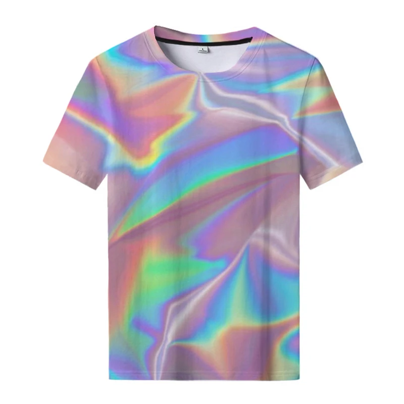 

2021, футболка с объемным рисунком Tie Dye, модная футболка с 3D-принтом, мужские и женские топы в стиле хип-хоп