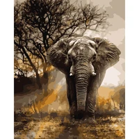 no frame picture diy 40x50 painting by numbers kits coloring by numbers elephant acrylic canvas painting handpainted drawing art