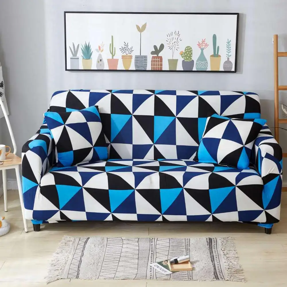 Эластичный Нескользящий секционный чехол для дивана в полоску набор диванов