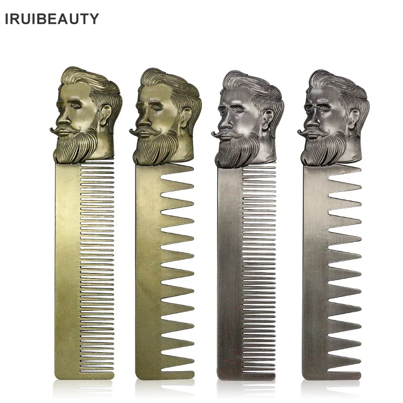 

Новое высокое качество Прохладный Мужской дизайн бороды шаблон легкий для бороды, из нержавеющей стали гребень Для мужчин Портативный для стрижки волос, бороды, Отделка Инструменты