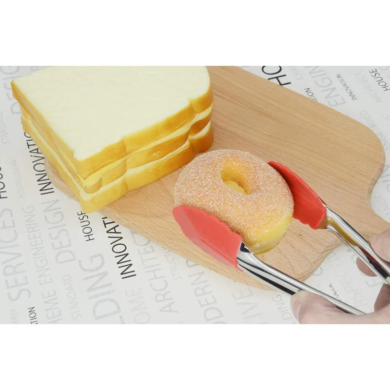 

WALFOS 1pcs 7 Inch BBQ Nylon Tongs Tips Kitchen Mini Tong Heat Resistant Nylon Cooking Tongs Steel Food Tongs Kitchen Accessorie