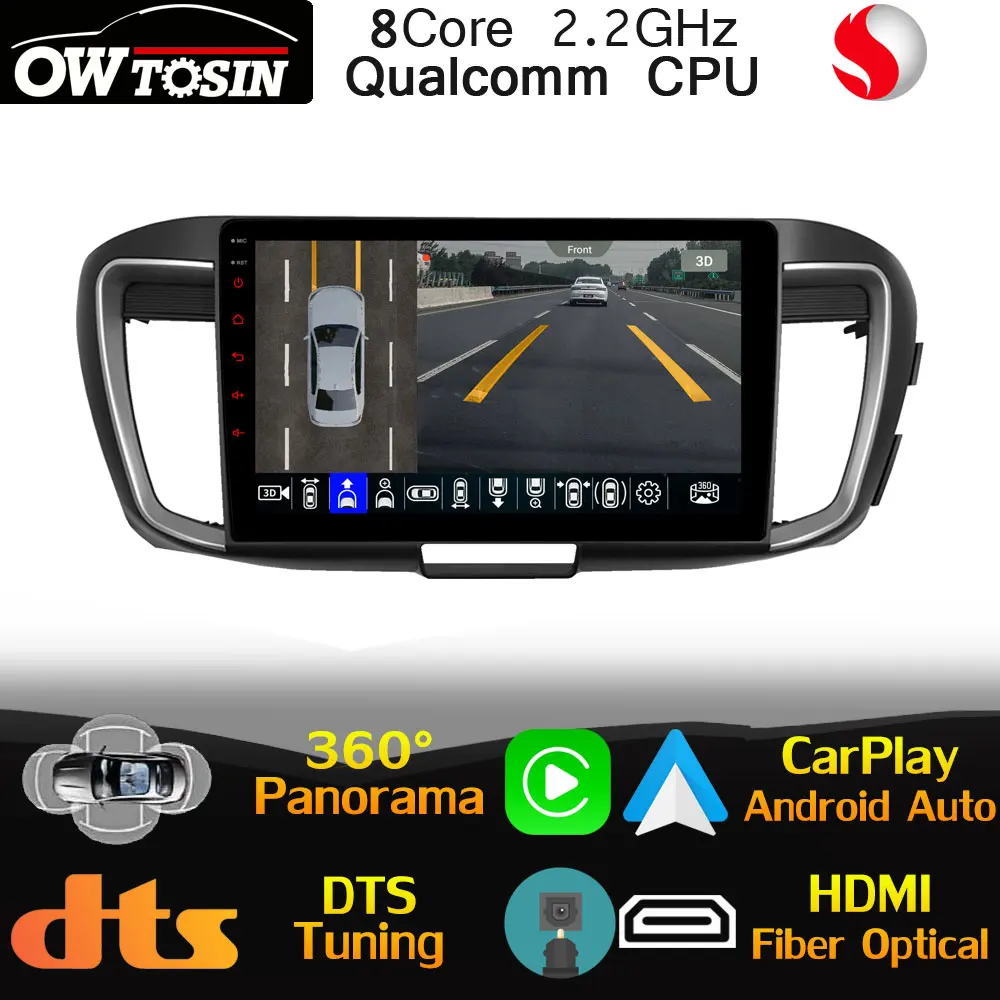 Автомобильный мультимедийный приемник Qualcomm 8Core Android для Honda Accord 9 CR CT 2012-2018 GPS-радио