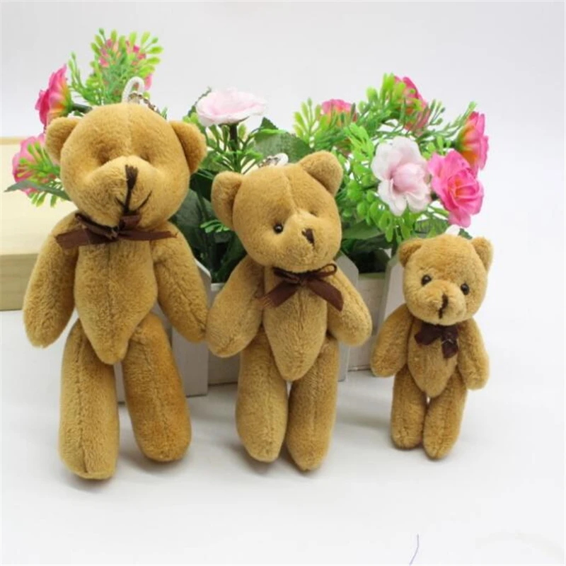 

50pcs 8cm 11cm Bow Tie Joint Teddy Bear Plush Toys Gift, Diy Creative Handmade Jewelry Accessories