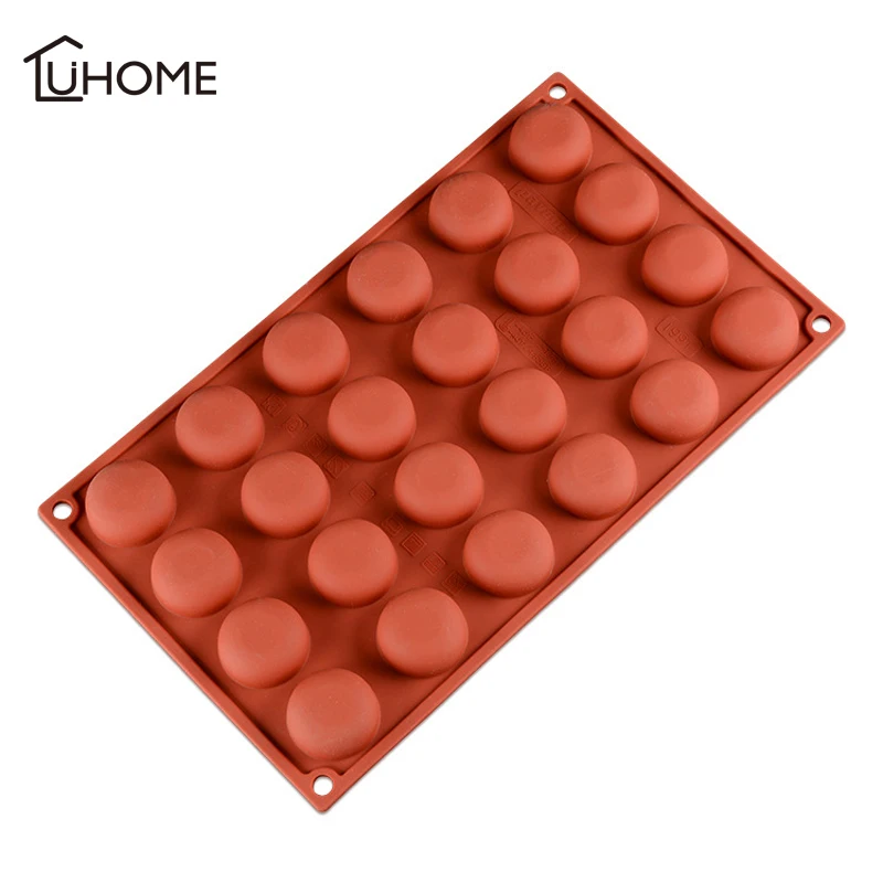 24 Отверстия круглые формы для торта с полукруглыми шариками силиконовая форма