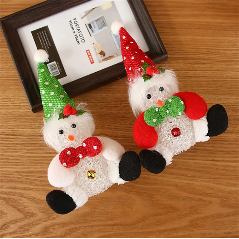 Милые украшения для рождественской елки украшение кукольный светильник игрушка