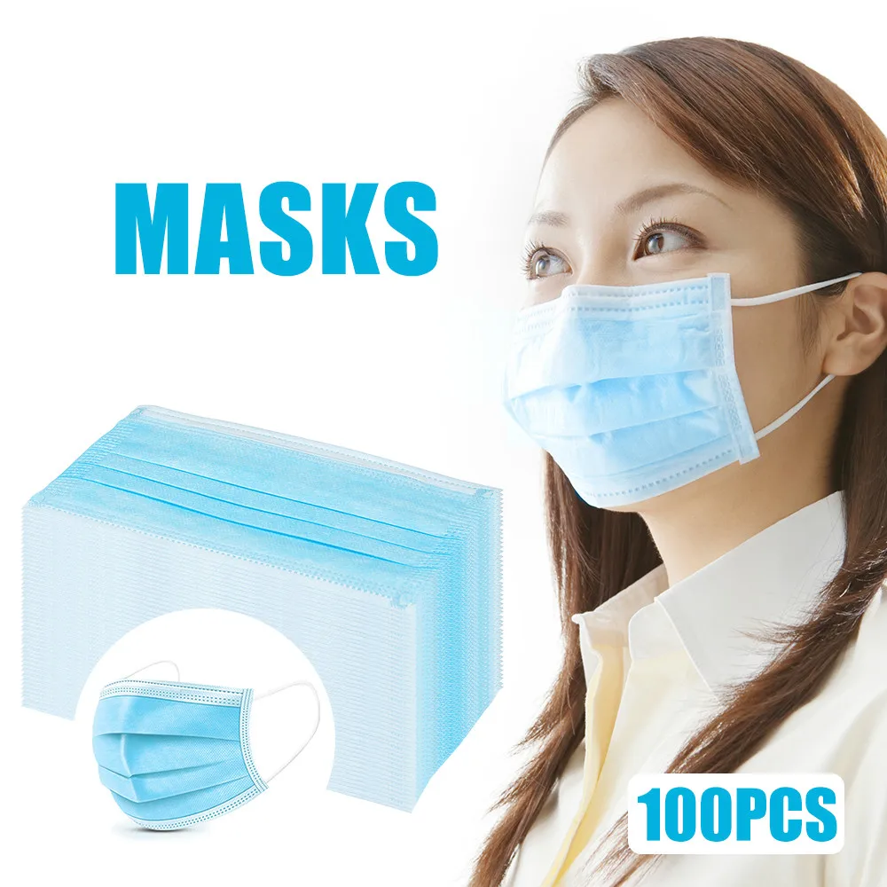 50 шт/100 шт безопасная дышащая маска для рта одноразовая взрослая Ушная петля лица