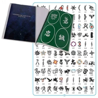 100pcs pictures in book 2 airbrush tattoo stencil reusable adhesive temporary drawing template for woman boys girls kids 11 11