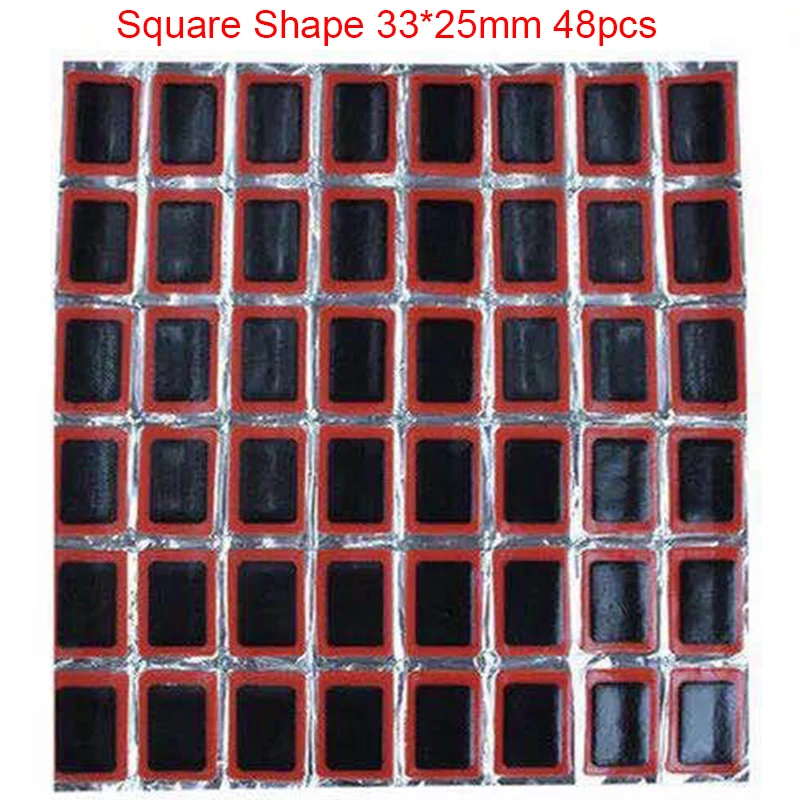 

48pcs Rubber Bike Tire Patch Bicycle Repair Tool Multi-Purpose Tire Repair Kit Cycling Bike Tyre Inner Tube Puncture Repair Tool