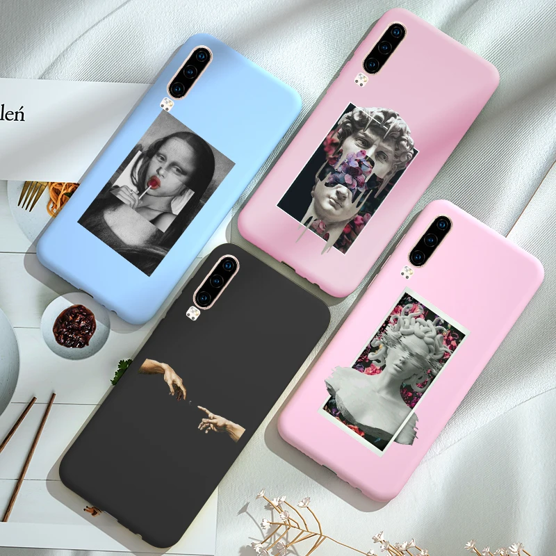 Матовая силиконовая задняя крышка для телефона Huawei P30 PRO P20 Lite P10 P40 E P Smart 2020 2018 2019 Plus