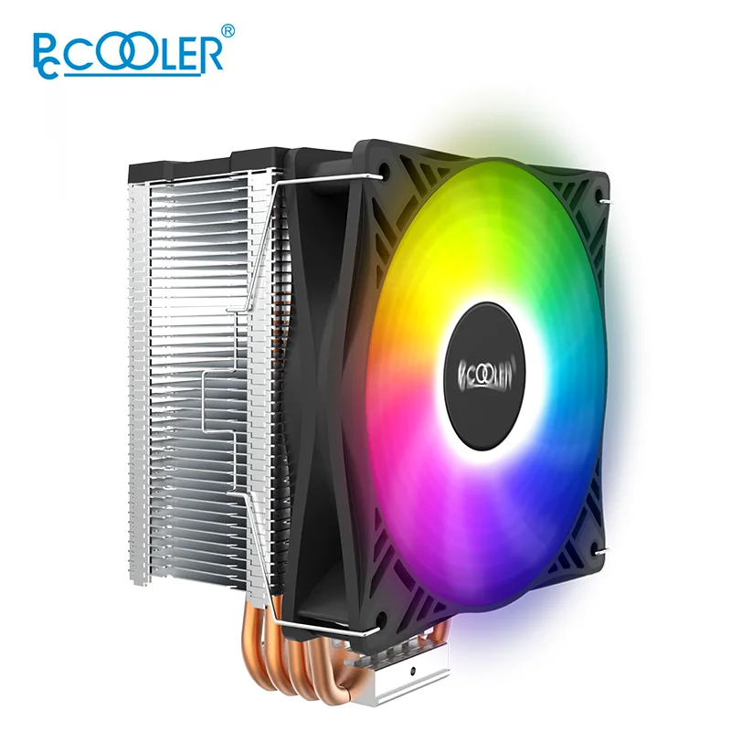 PCCooler GI-X4S AMD Процессор Кулер 4 теплотрубки радиатор охлаждения PWM Fan RGB 120 мм игровой