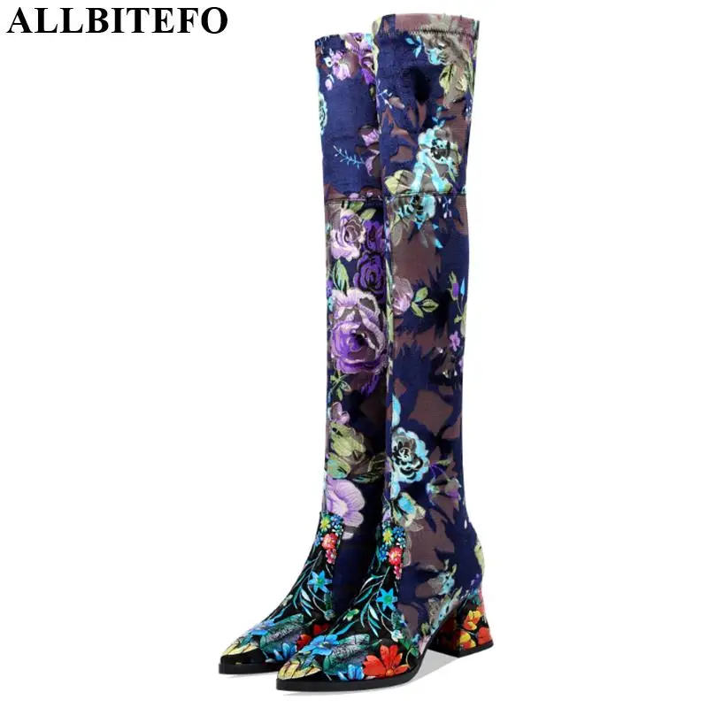 ALLBITEFO Новинка натуральная кожа эластичный материал высокое качество женские