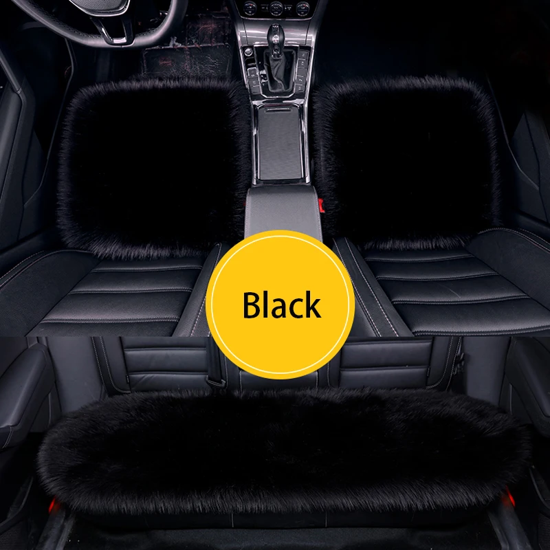 Шерстяные теплые Чехлы для автомобильных сидений чехлы универсальные подушки