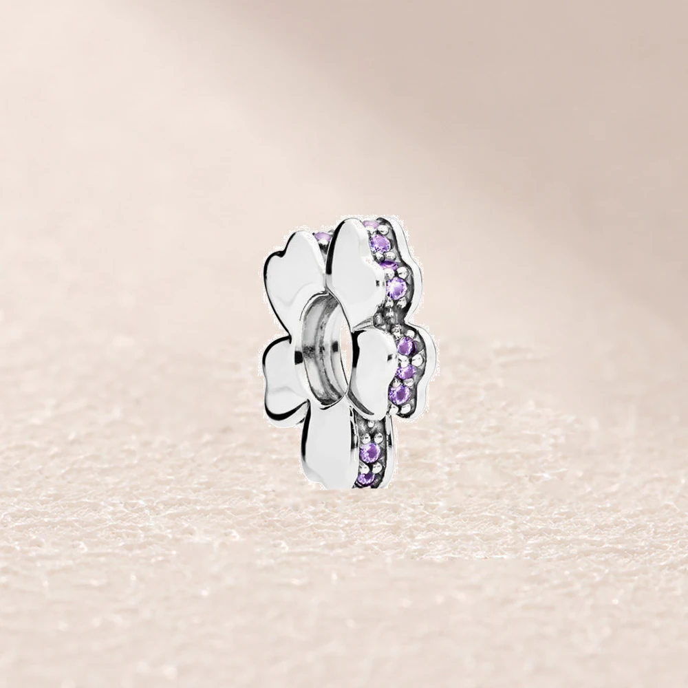 

797042NLC PURPLE WILDFLOWER MEADOW SPACER CHARM