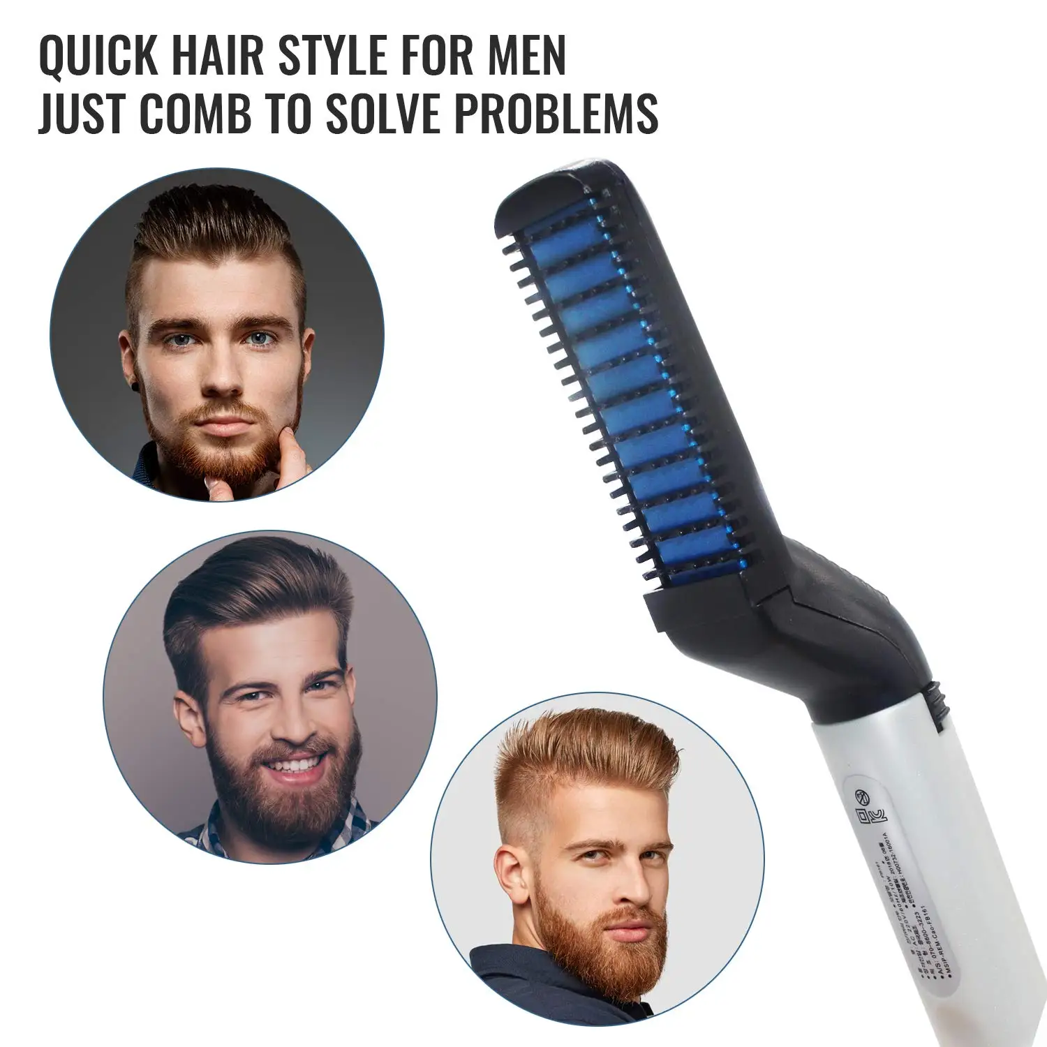 

Multifunctional Hair Comb Brush Beard Hair Straightener Electric Heat Beard Straightening Comb Quick Hair Styler For Men