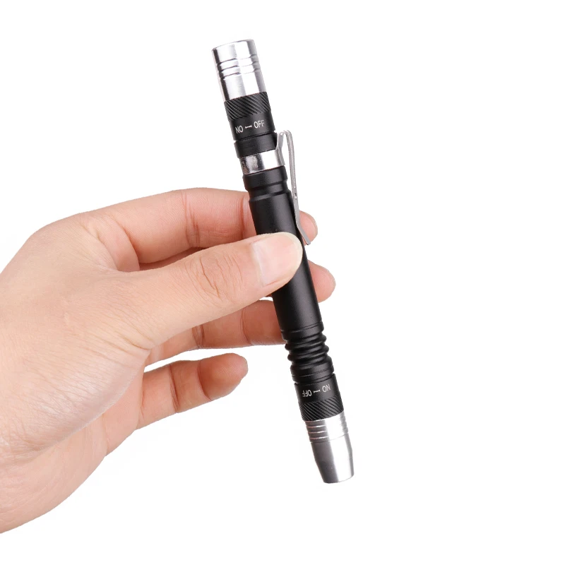 

Multifunctional LED Flashlight laser light COB work light Powered by AA batteries Suitable for teachers, camping,etc.